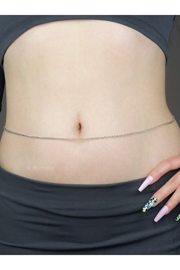 Çelik Tek Sıra Basic Minimal Bel Zinciri - 1