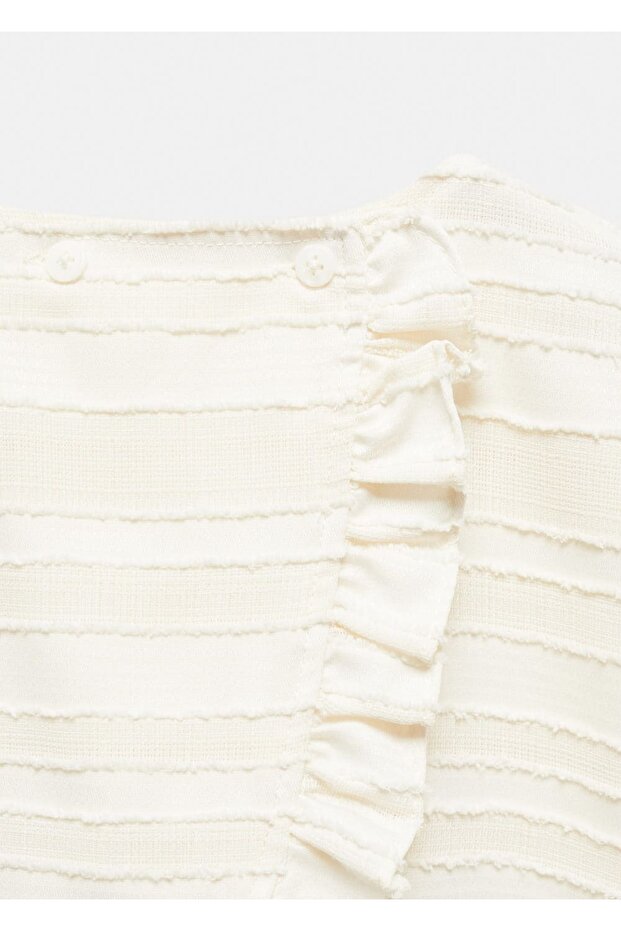 Gewebte Bluse mit Rüschen - 5