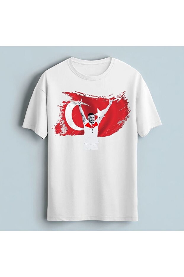 Merih Demiral Türkiye Flag Printed Oversize T-Shirt