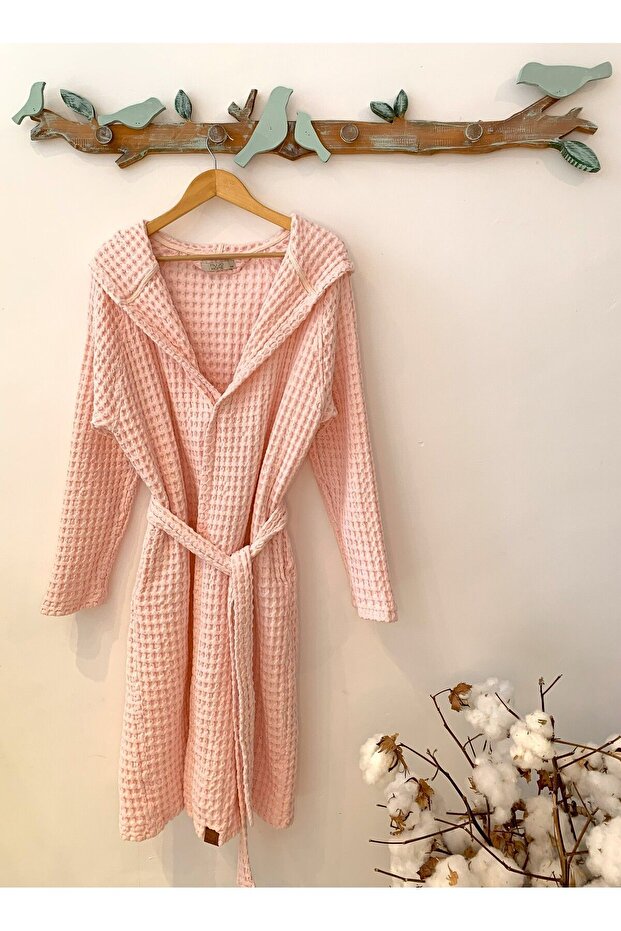 Women's and Men's Bathrobe/Robe/Kimono Waffle Fabric 100% Organic Cotton