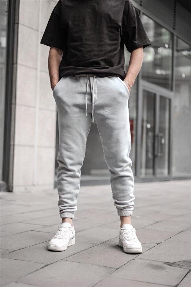 Men's Stretchy Three Thread Elastic Leg Jogger Sweatpants