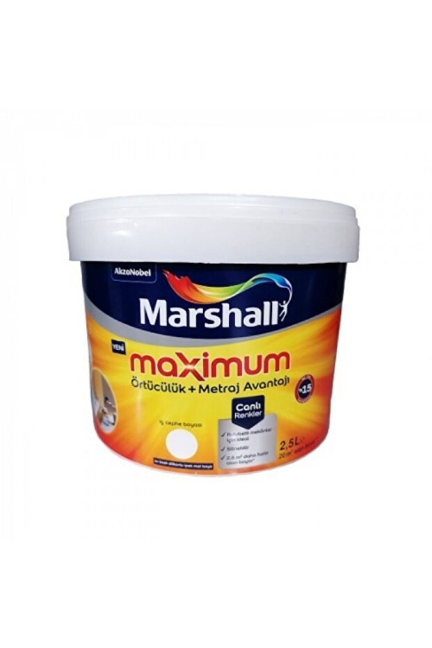 Maximum Silikonlu Ipek Mat Beyaz 2,5 Lt - 2