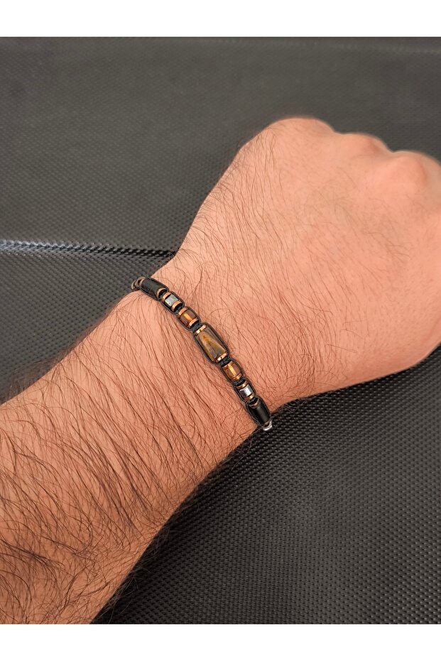 Damla Kehribar-Kaplangözü-Oniks Bileklik - 3