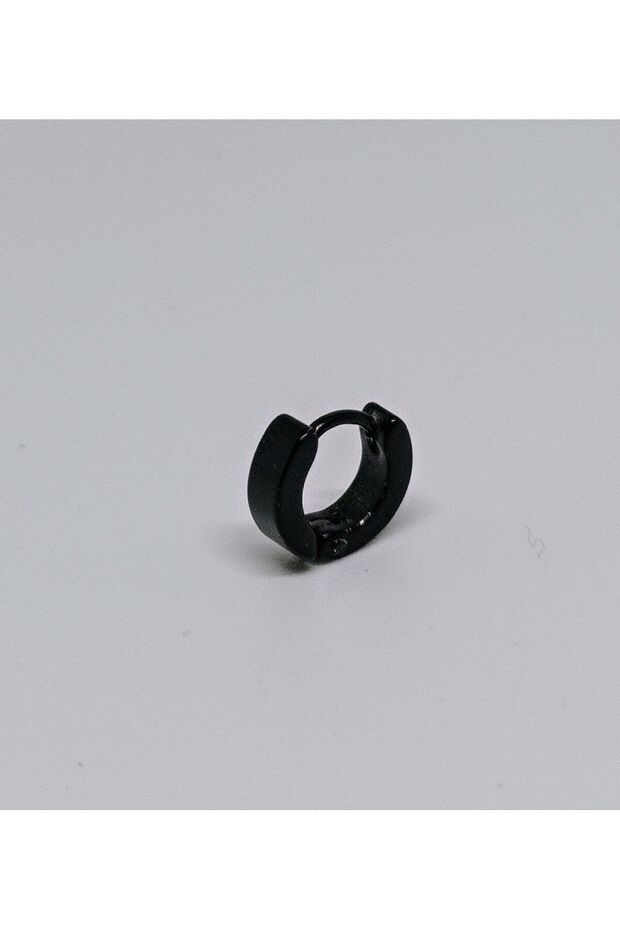 Unisex Women Men 316l Surgical Steel Cornered Circle Model Diameter 10 Mm 1 Piece Hoop Earrings No:35