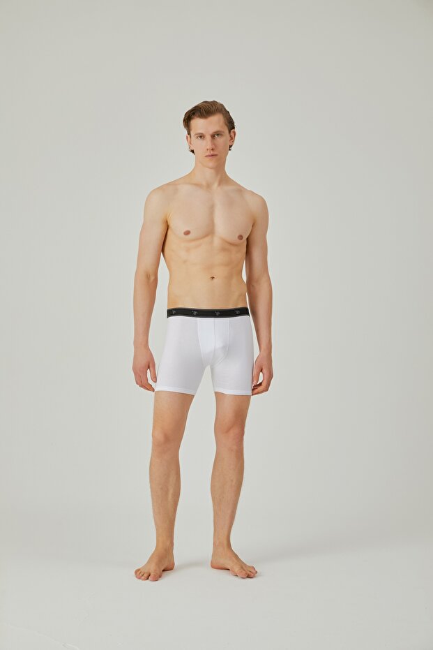 Men's White Medium Boxers
