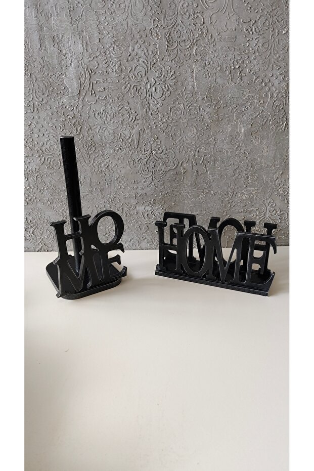 Dekoratif Ahşap Boyama Tepsi Seti - 4