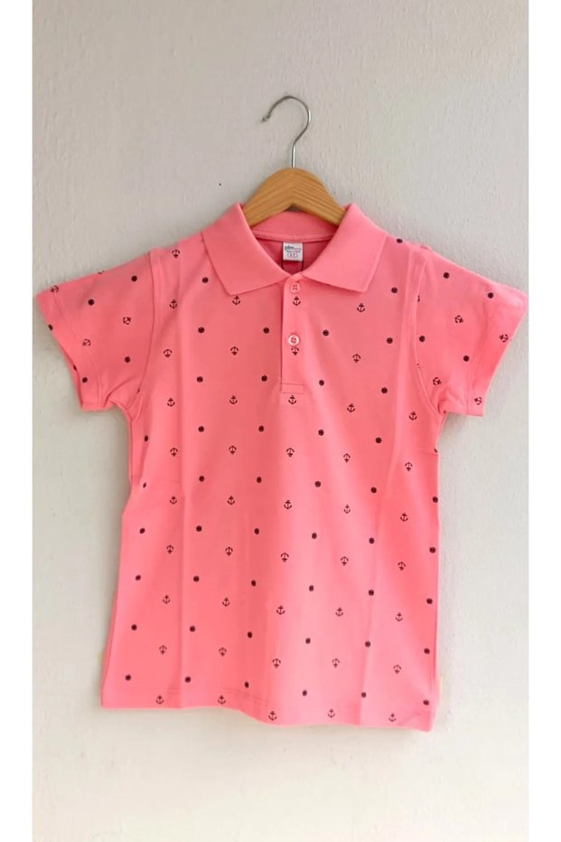 Bilge Trend Boys Girls Polo Neck Short Sleeve Anchor Sailor Printed T-Shirt