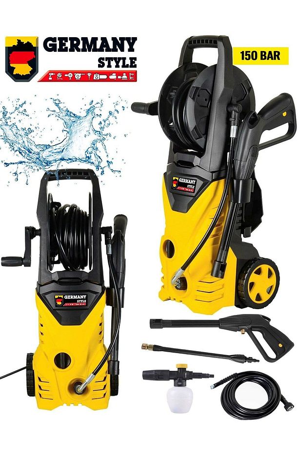 GRM150 Max 150 Bar Bakır Sargılı Musluk ve Kovadan Çekme Yüksek Basınçlı Bahçe Oto Yık - 1