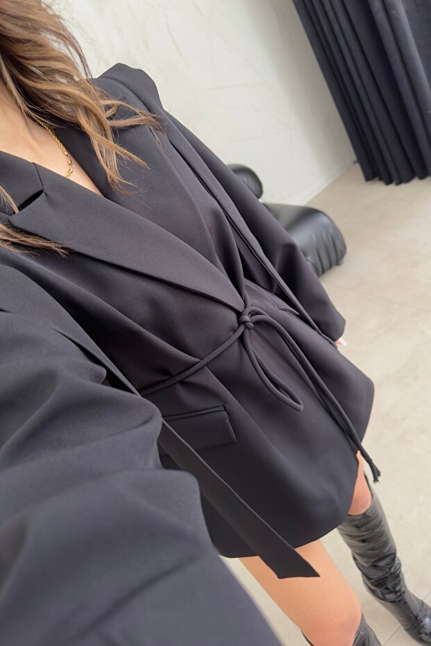 Női New Season Design nyakkendős kabát - 2