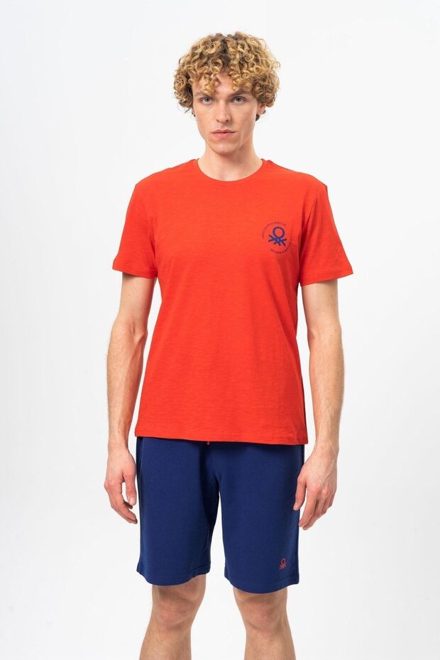 Benetton Bnt-M099-R-23Y Men's T-Shirt