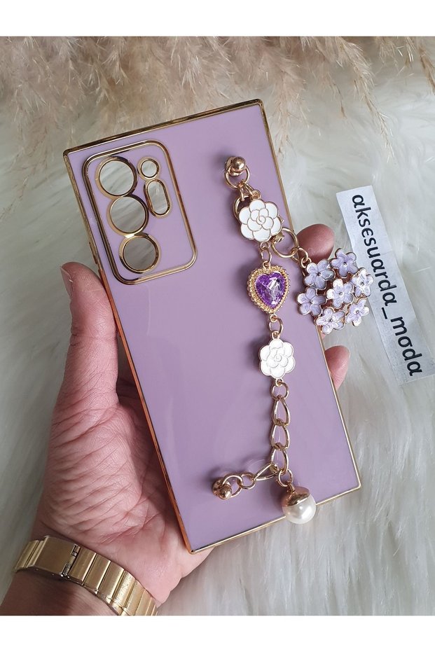 Samsung Galaxy Note 20 Ultra Compatible Flowery Hand Snap Laser Cut Case