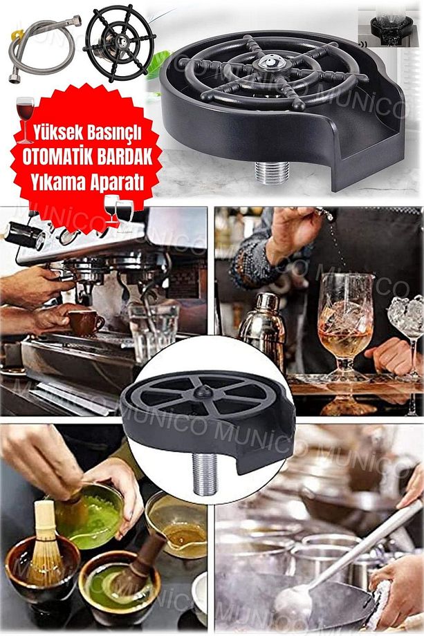 Mutfak Lavabo için Pratik Bardak Yıkama Makinesi Modern ve Kullanışlı Hortumlu Bardak Yıkama Cihazı - 7