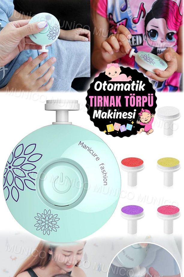 Pratik Taşınabilir Bebek Elektrikli Tırnak Makas Şarj Edilebilir Kolay Kullanım Bebek Tırnak Törpüsü - 3