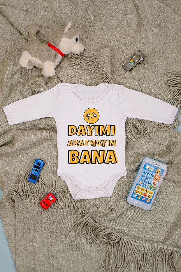 Cotton My Uncle Love Printed Long Sleeve Bodysuit
