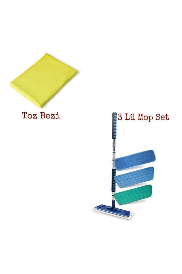 Silva Mikrofiber Mop 3 Lü Set + Silva Toz Bezi - 1