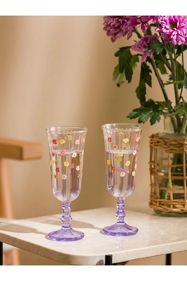 Desenli Su Bardağı 2'li 120 Ml - 3