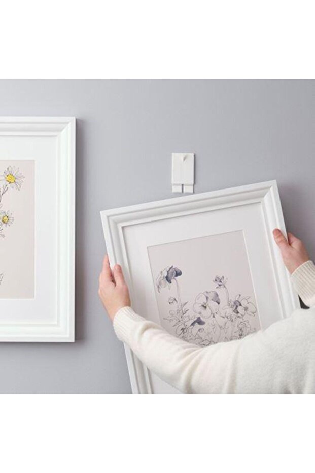 خطاف لاصق لإطار الفتا، أبيض - 2