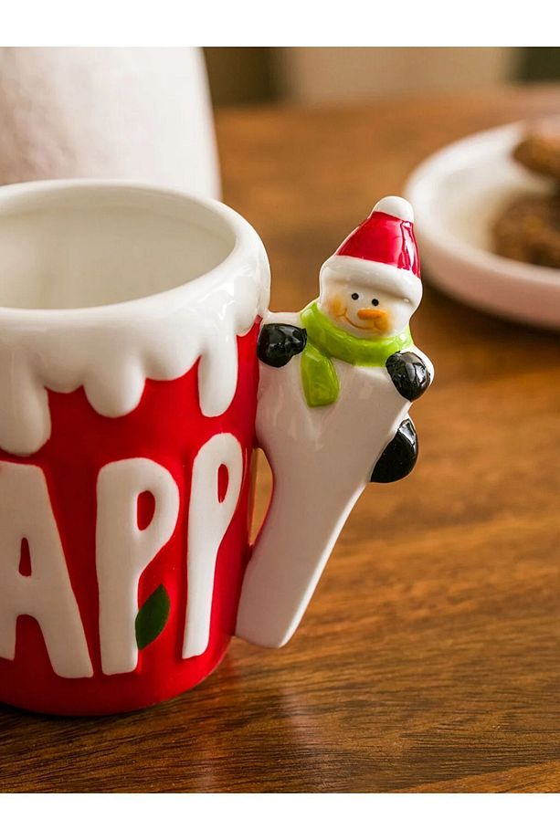 Home Seramik Yılbaşı Temalı Kardanadamlı Kupa 400 ml - 3