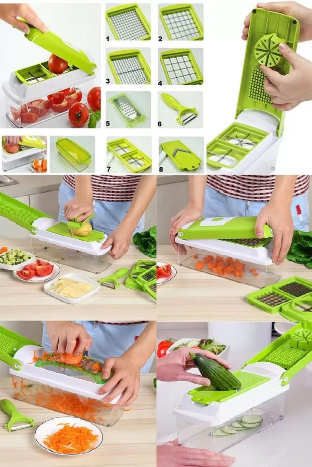 Practical Potato Vegetable Slicer Chopper Grater Multi Functional