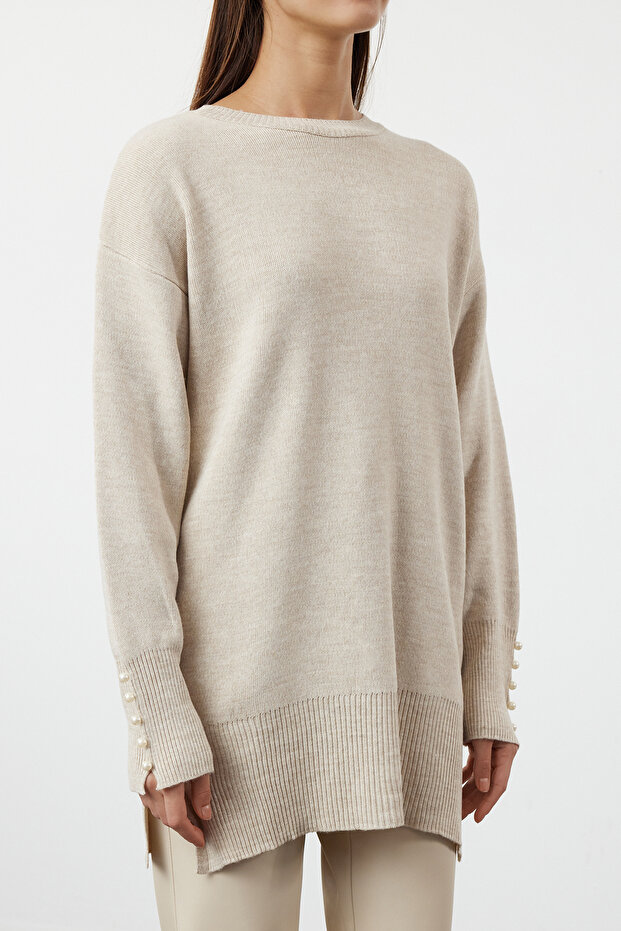 Strickpullover - Stein- und Perlendetails TCTAW25AK00007 - 4