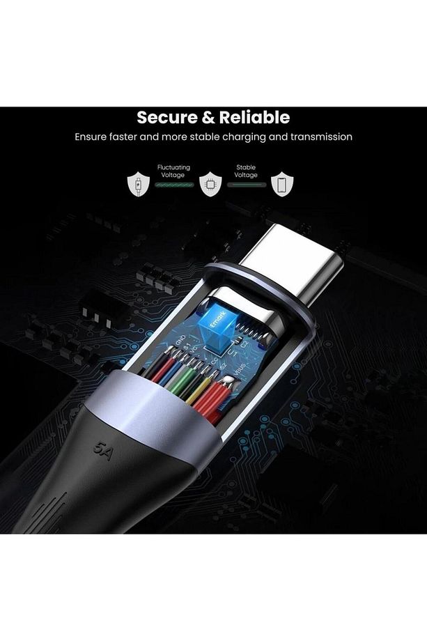 Type-c To Type-c Usb 3.1 Gen2 5a 100w Thunderbolt 3 Data Ve Şarj Kablosu 1 Metre - 5