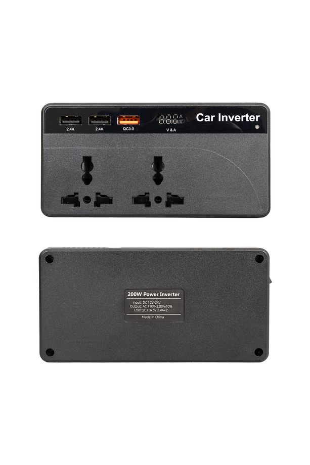 12v - 24 Volt 200 Watt 3 Usb Girişli Araç Power Invertör 220 Volt Çevirici Kpf55-p31 - 2