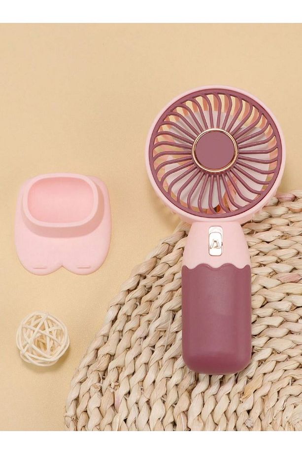 Sevimli Tasarımı Pille Çalışan Mini Kişisel Taşınabilir Vantilatör - USB Şarj Edilebilir Güçlü Fan - 5