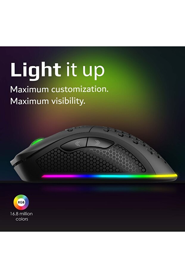 Oyuncu Mouse Gamecharged Çift Mod Oyun Özel Led Işıklı 16.000 Dpı - Ammolıte - 4
