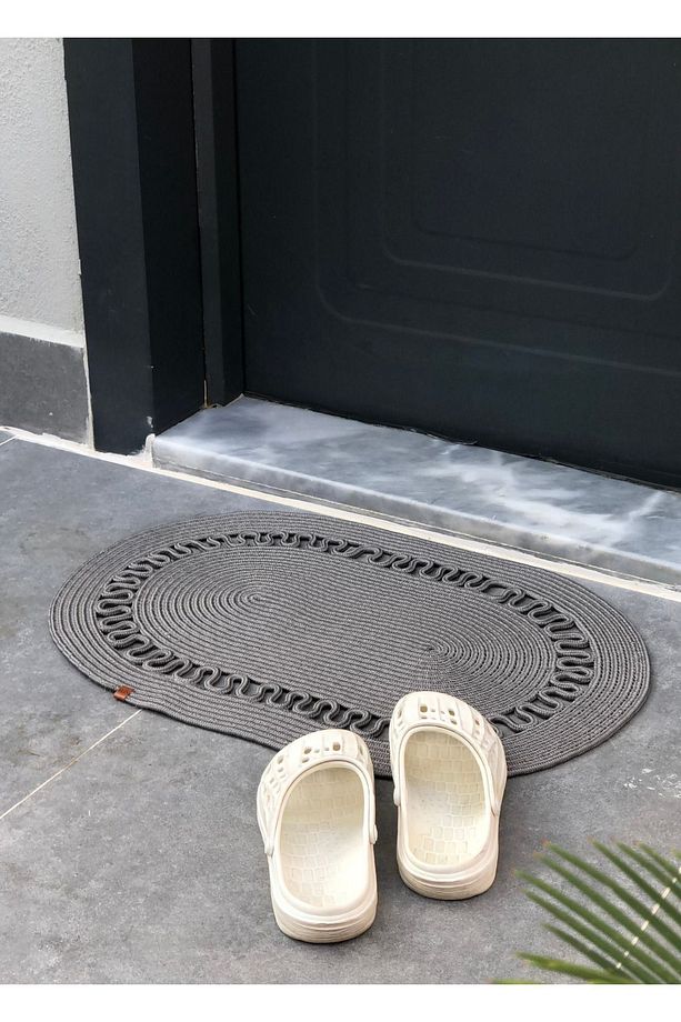 Jüt Kapı Önü Paspası, Bohem Tarzı Paspas, Yıkanabilir, Kapı Önü Paspası, Modern Paspas, Çift Taraflı - 2