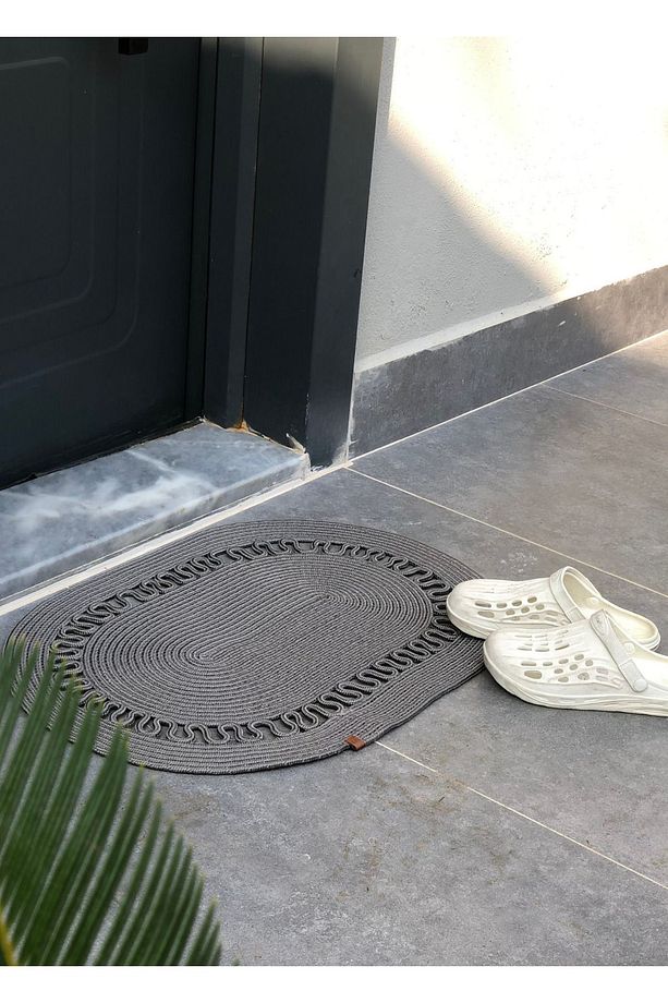 Jüt Kapı Önü Paspası, Bohem Tarzı Paspas, Yıkanabilir, Kapı Önü Paspası, Modern Paspas, Çift Taraflı - 3