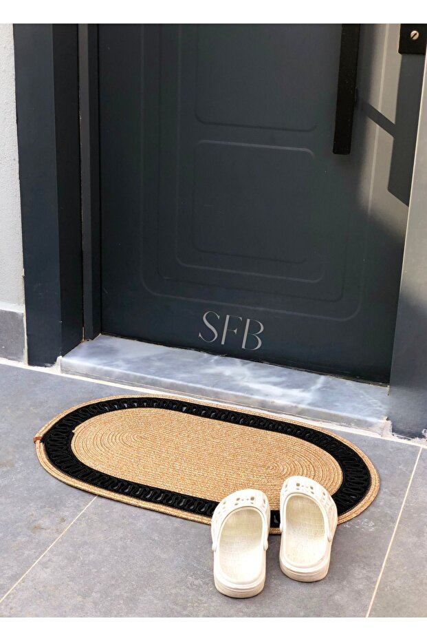 Jüt Kapı Önü Paspası, Bohem Tarzı Paspas, Yıkanabilir, Kapı Önü Paspası, Modern Paspas, Çift Taraflı - 3