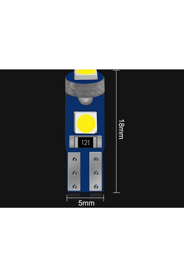 5 Adet Turuncu T5 Led Kilometre Kadran Ambians Aydınlatma Ampulü - 5