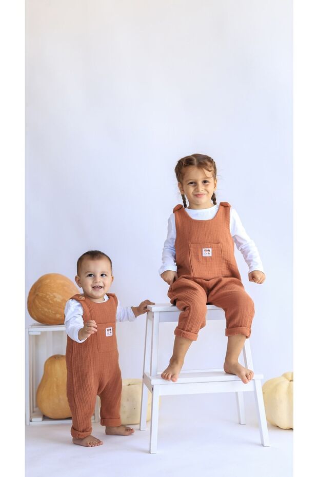 Muslin Overalls Winter Spring Baby Kids Overalls Salopette Overalls