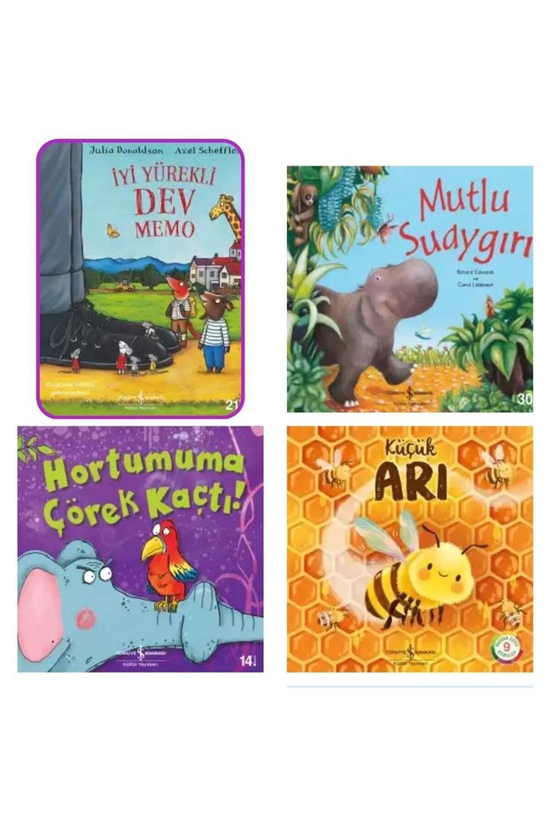Happy Hippo+Kind-Hearted Giant Memo+Little Bee+The Donut Ran Away from My Hose-Colorful Picture Story