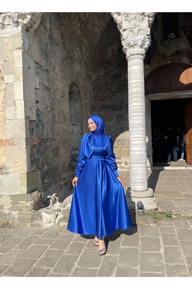 Bera Tesettür Abiye Saks - 1