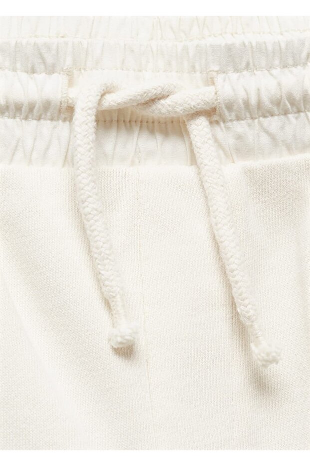 Beli elastik pamuklu şort - 3