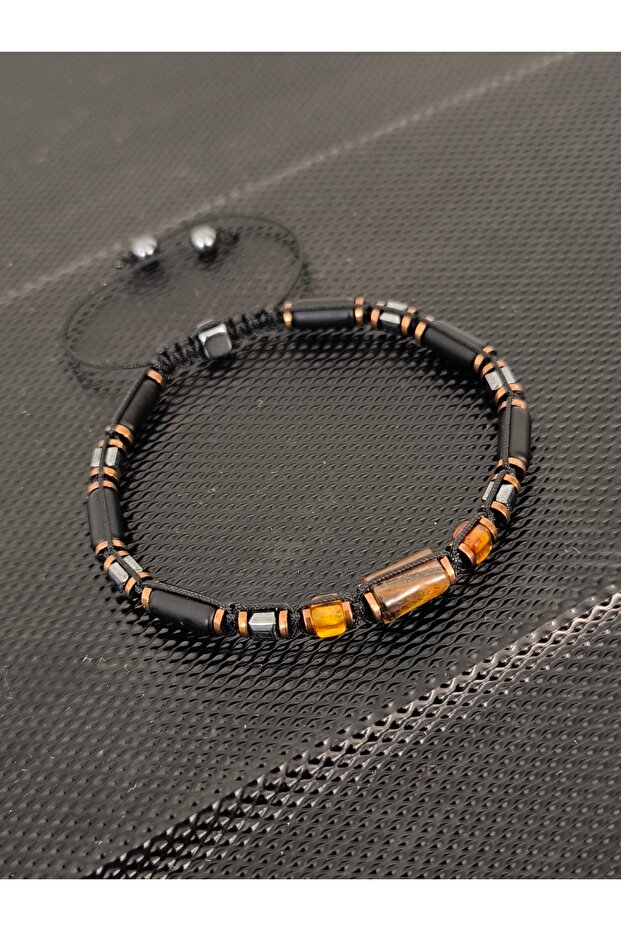 Damla Kehribar-Kaplangözü-Oniks Bileklik - 6