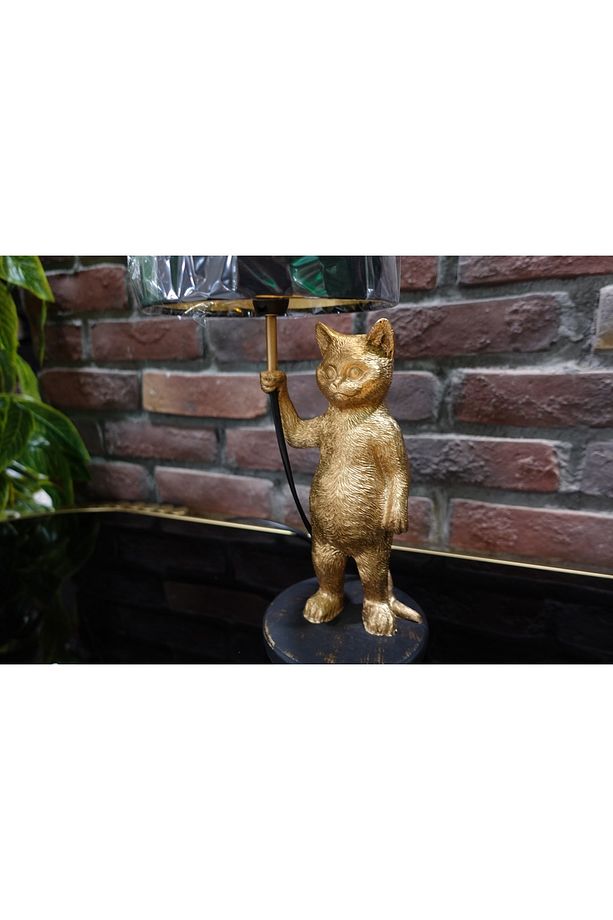 80736-04-T01-B LAFESTA 04 FİGÜRLÜ KEDİ MASA LAMBASI GOLD 1XE14 (AMPUL DAHİL DEĞİLDİR) - 3