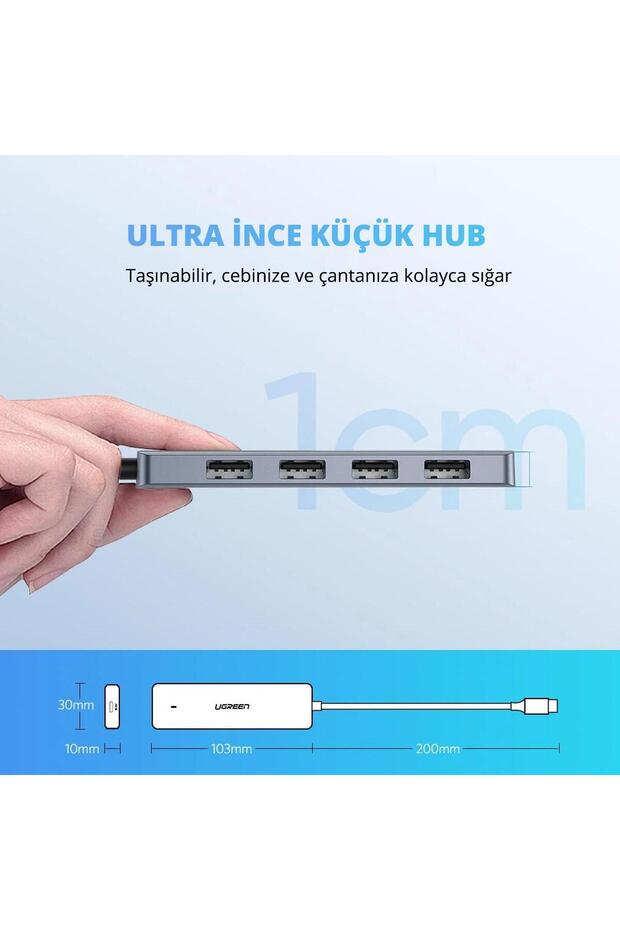 Type-c 4 Port Usb 3.0 Hub Çoklayıcı - 5