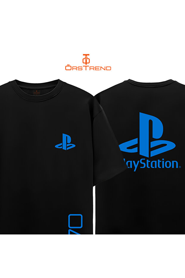 Playstation Baskılı Oversize Tişört