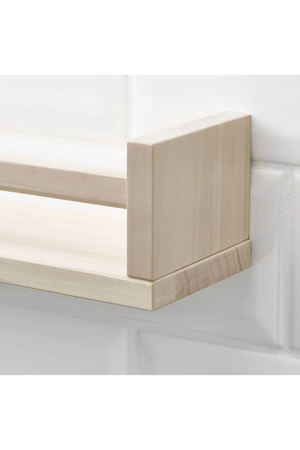 2 Adet Mutfak Duvar Rafı Genişlik: 40 Cm İkea 2 Li Set Baharat Rafı Ahşap Raf - 4