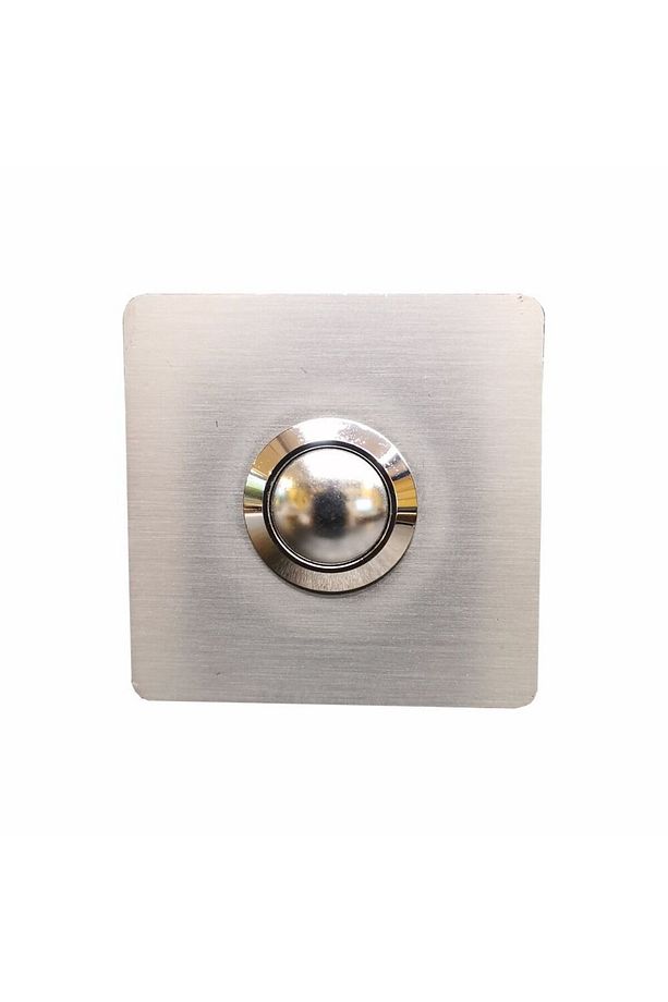 Paslanmaz 304 Kare Zil butonu 52x52mm - 1