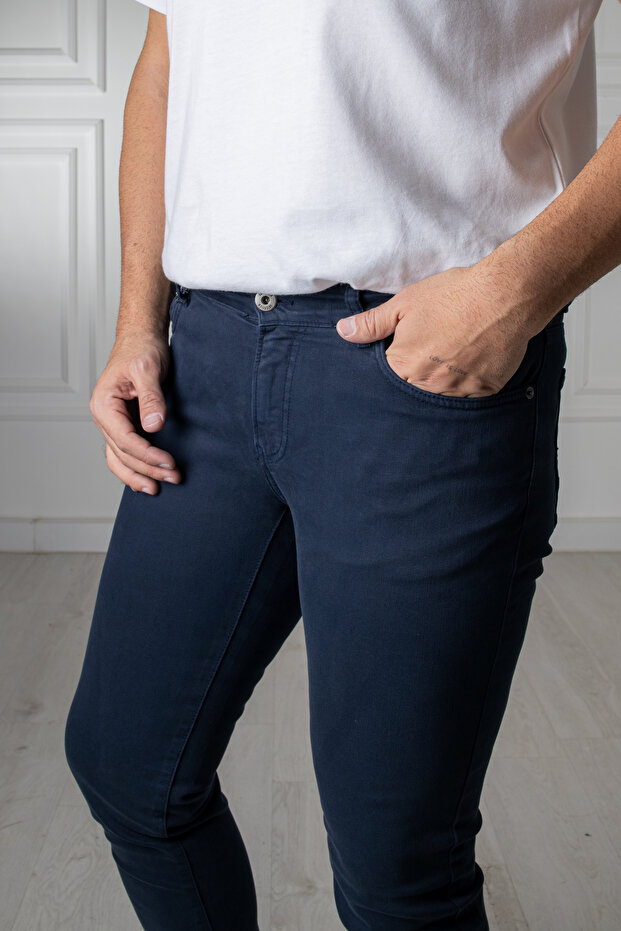 Interview Roys Lacivert Kot Pantolon - 3