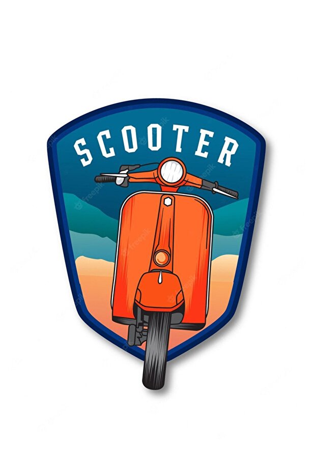 14X11 cm Scooter Vspa Auto Sticker - Motorcycle, Laptop, Helmet, Car