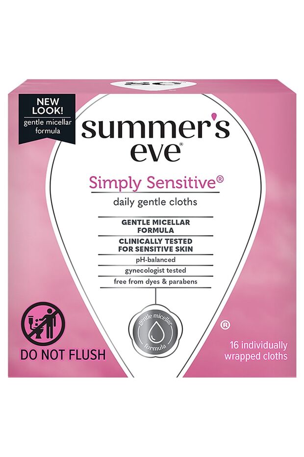 Simply Sensitive Special Area Cleaning Wipes 16 Pieces