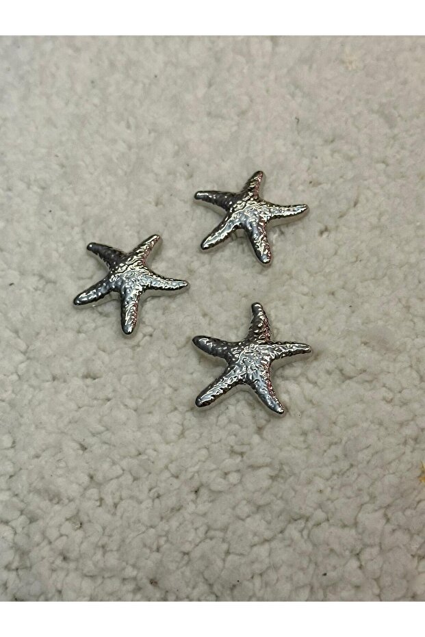 design star pattern metal button - 2