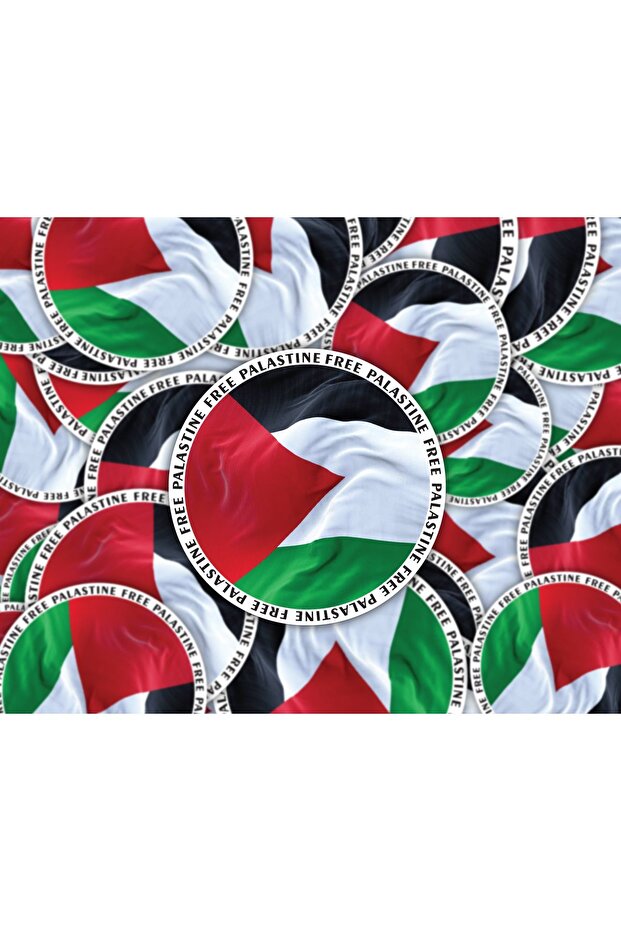 Free Palestine Free Palestine Sticker Set 1 Sheet A4 8.7 CM 6 PCS