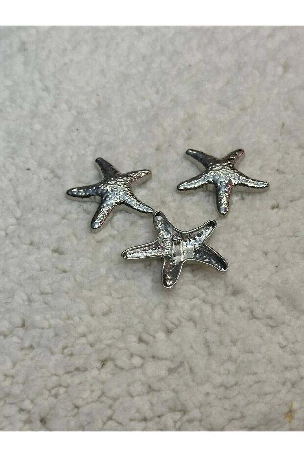 design star pattern metal button - 3
