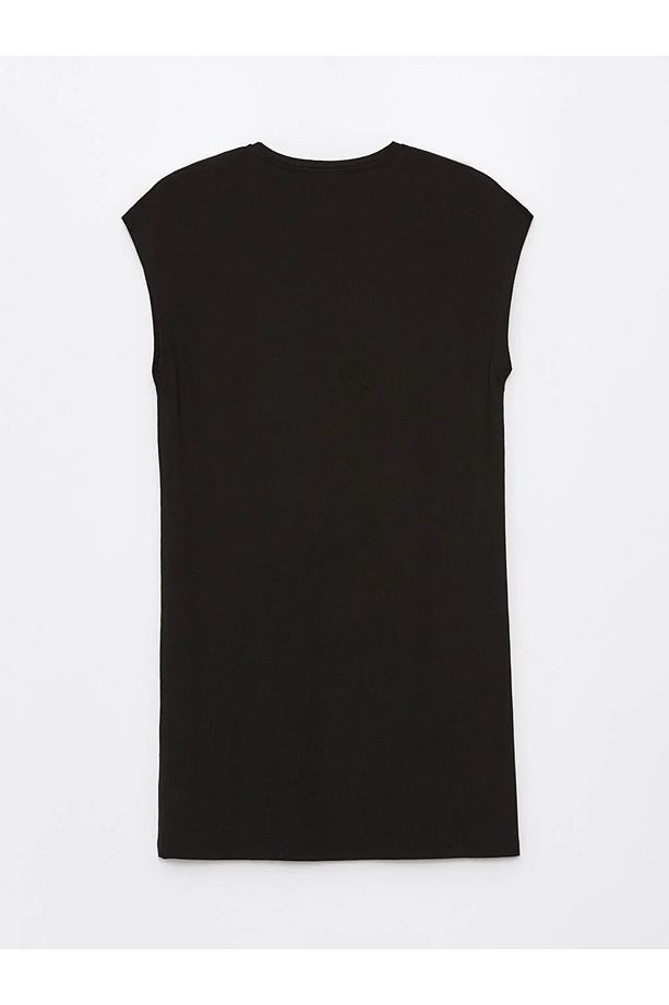 LCW Modest Kadın Bisiklet Yaka Düz Tunik L C M WAIKINAİ - 7