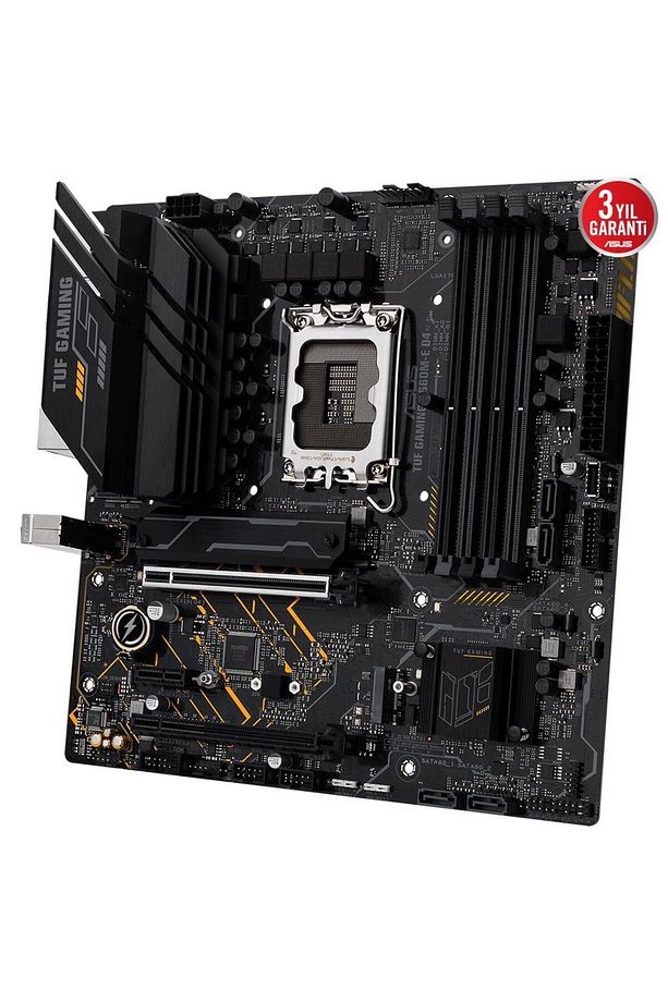 Tuf Gamıng B660m-e D4 4xddr4 5333 Dp/hdmı 2xm2 Usb3.2 Aura Rgb Matx 128gb Ram Desteği 1700p - 3